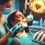 Žena podstupuje dentálnu hygienu